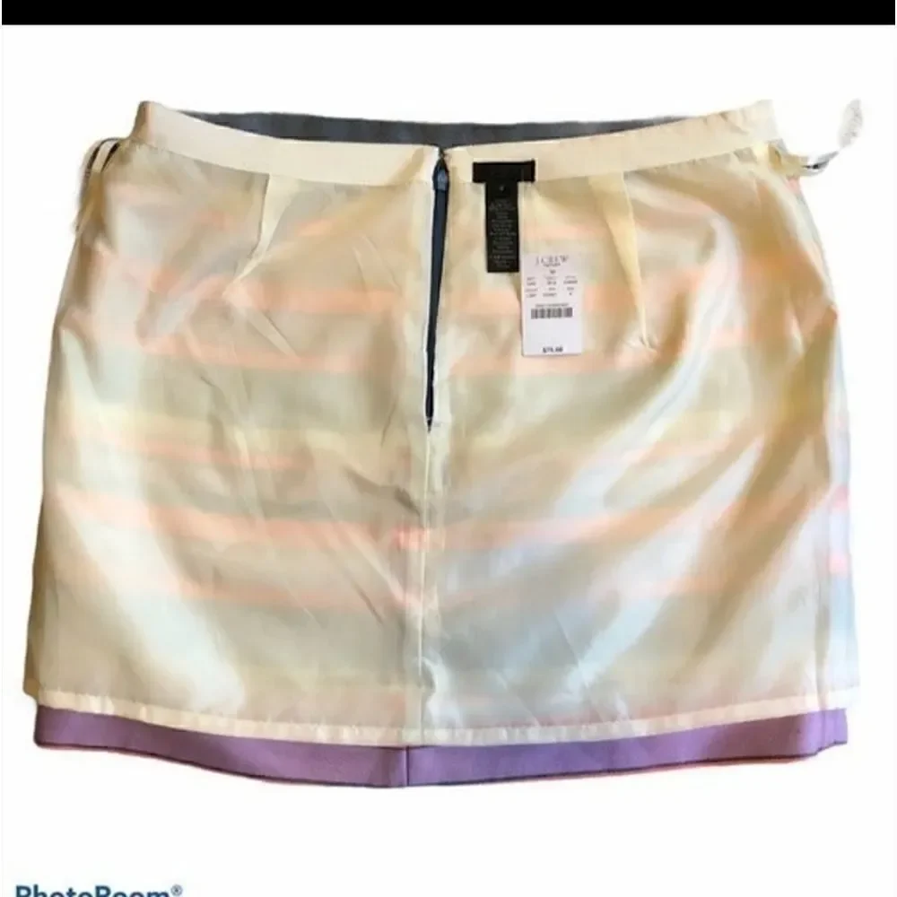 J CREW Striped Metallic Skirt
